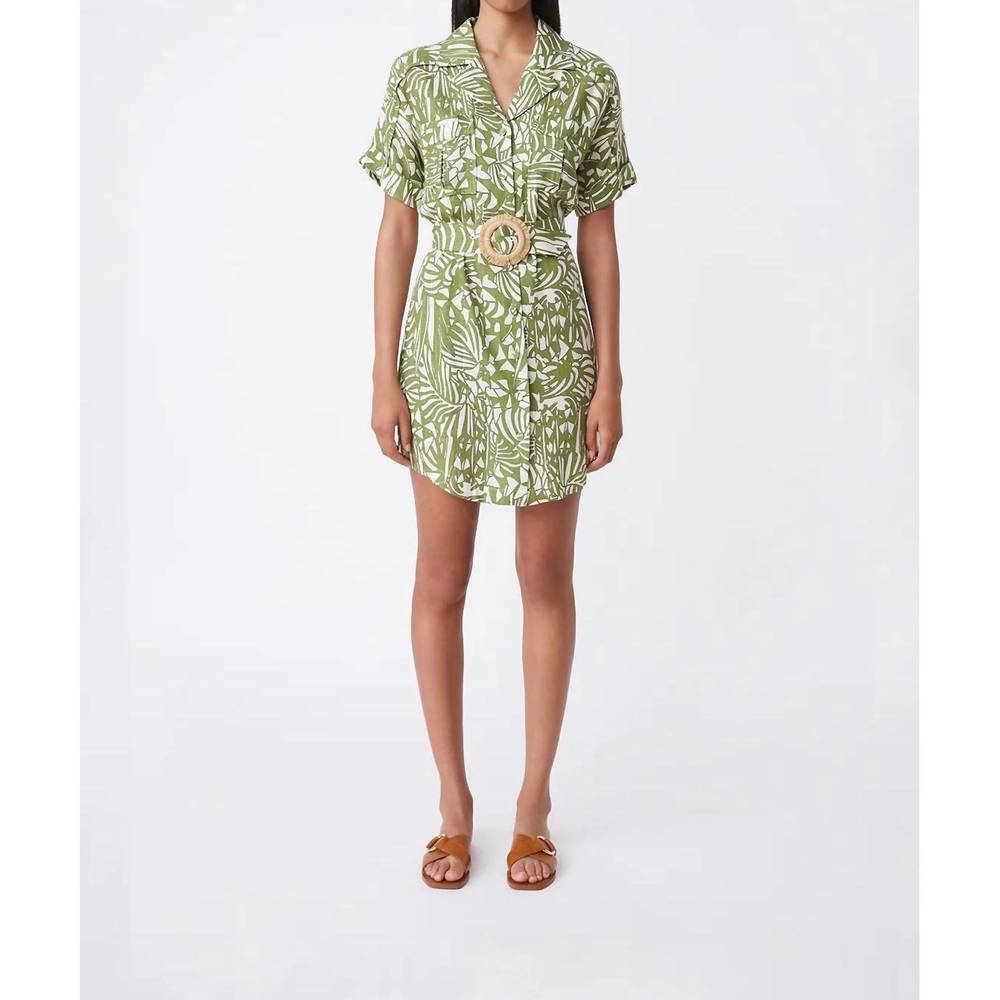 SUNCOO chima shirt dress in khaki